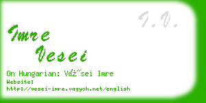 imre vesei business card